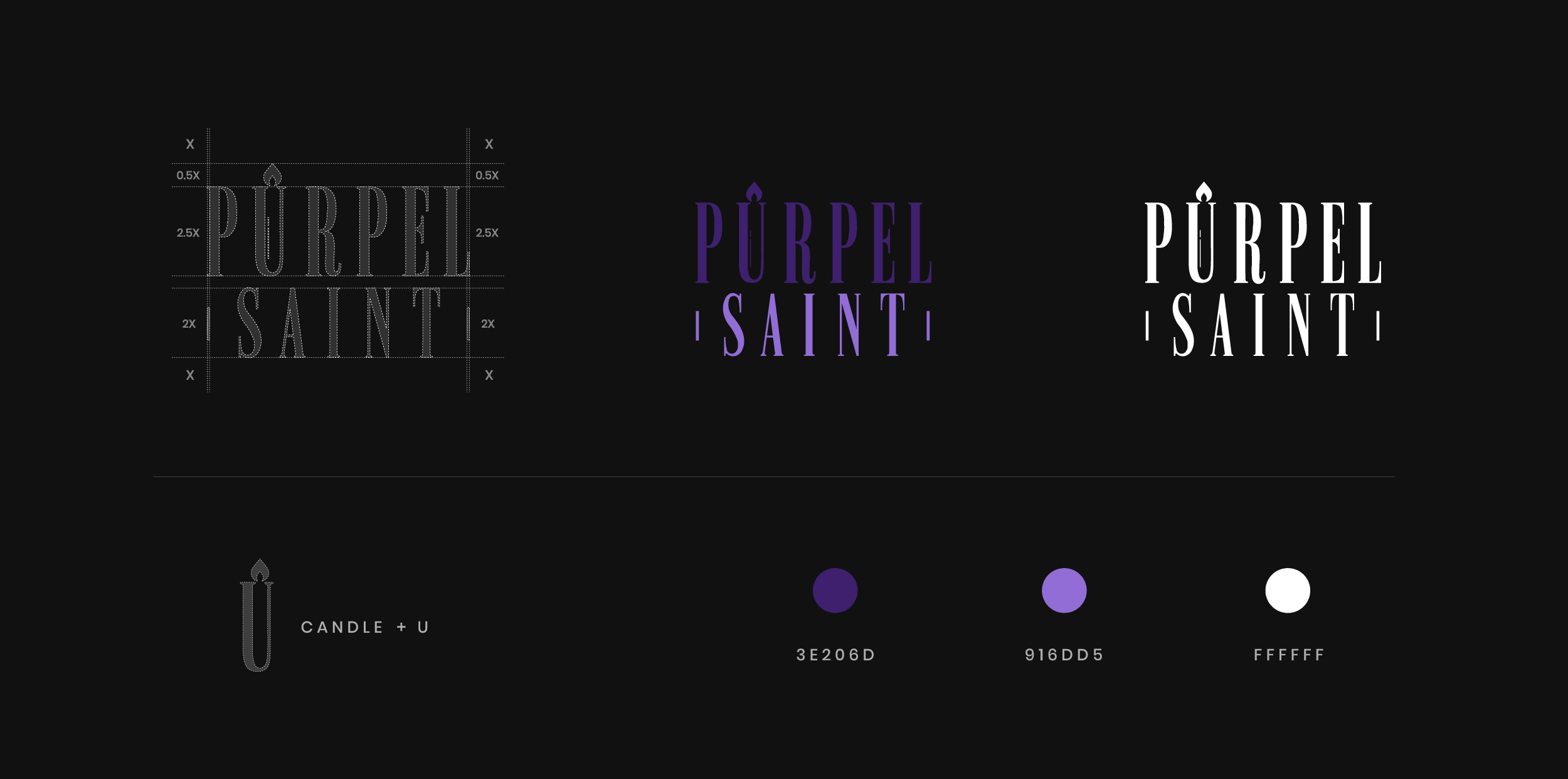 Purpel Saint Branding Concept and color palette